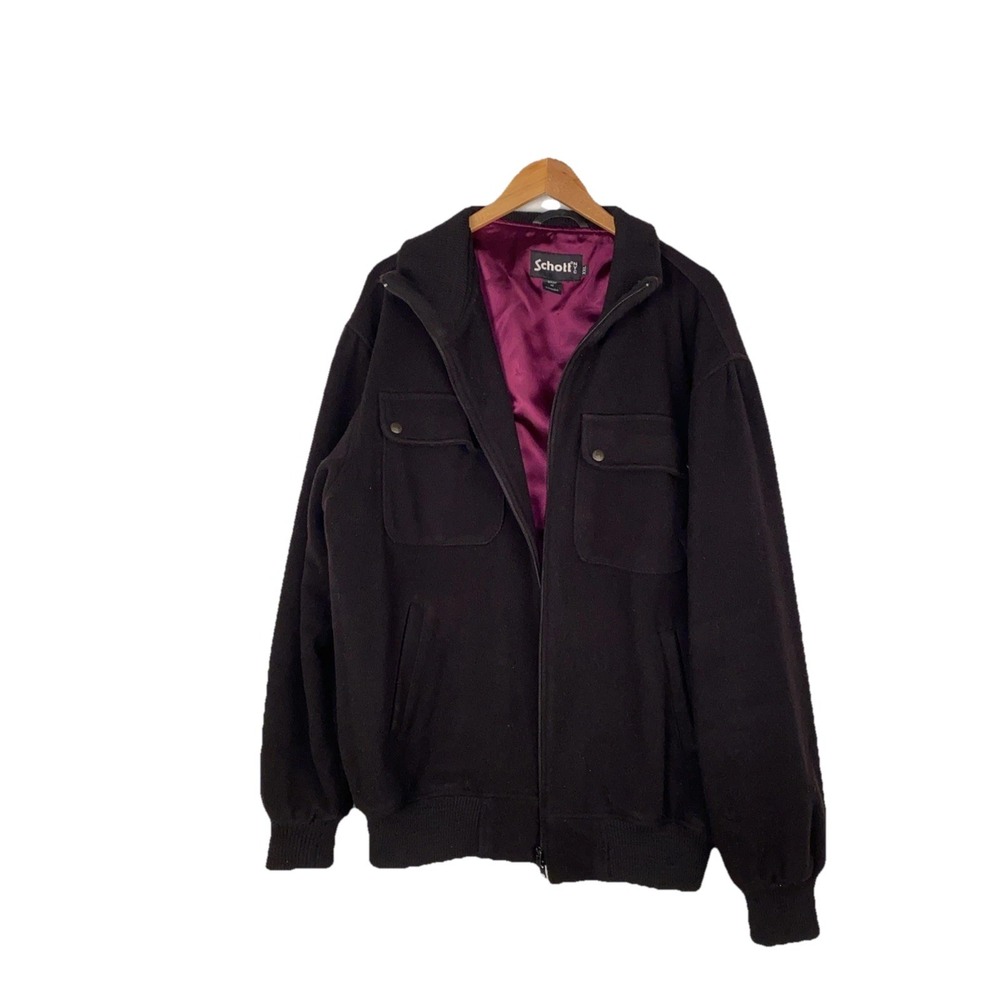 Schott NYC Black Bomber Jacket